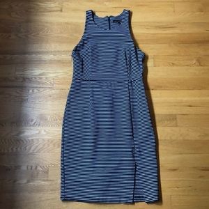 Banana Republic Navy/White with slit bodycon dress